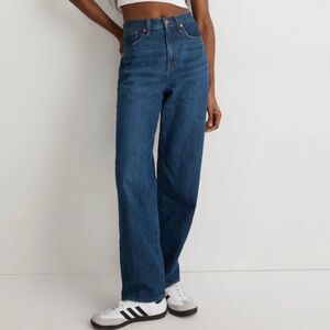 Madewell High-Rise Wide-Leg Jeans — Deep Blue Denim